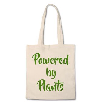 Tote Bag - Powered by Plants - Sac en toile 100% coton 1