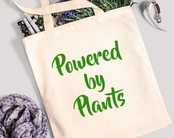 Tote Bag - Powered by Plants - Sac en toile 100% coton 4