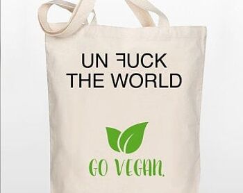 Sac fourre-tout inspirant - Unfuck the World - Sac en toile 100% coton 4