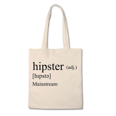 Lustige Einkaufstasche - Definition von Hipster - 100 % Baumwoll-Canvas-Tasche