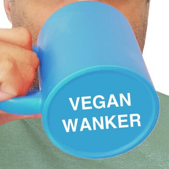 Secret 'Vegan Wanker' Message Neon Mug - Hilarious Vegan Gift, Tea or Coffee Cup, Vegan gifts uk, funny vegan mug, coffee mug 2