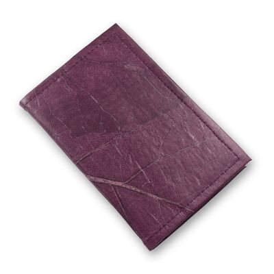 A6 Refillable Leaf Leather Journal - Dark Lavender