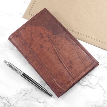 Journal en cuir feuille rechargeable A6 - Marron châtaigne 3