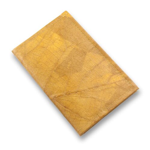 A6 Refillable Leaf Leather Journal - Tuscan Yellow