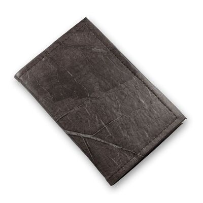 A6 nachfüllbares Notizbuch aus Blattleder – Pebble Black
