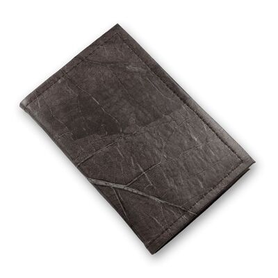 Diario A6 in pelle a foglia ricaricabile - Pebble Black