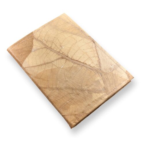 A5 Refillable Leaf Leather Journal - Natural