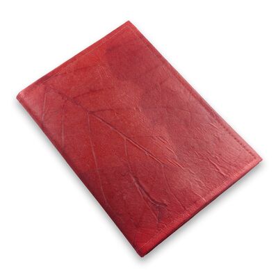 Diario de cuero con hojas recargables A5 - Berry Red