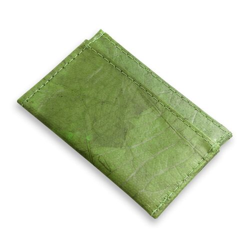 Cardholder in Leaf Leather - Leaf Green