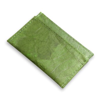 Porte-cartes en Cuir Feuille - Vert Feuille