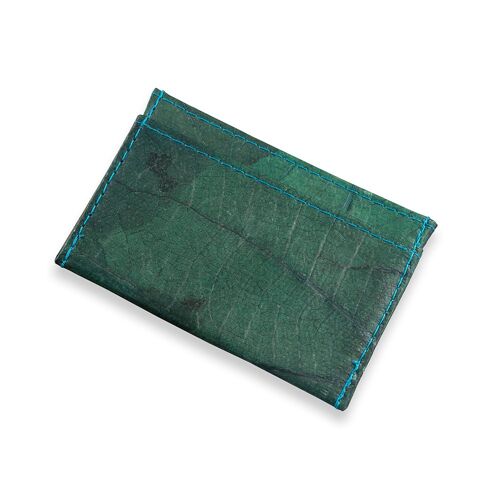 Cardholder in Leaf Leather - Teal