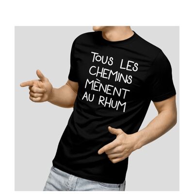 T-Shirt mit Rum-Print