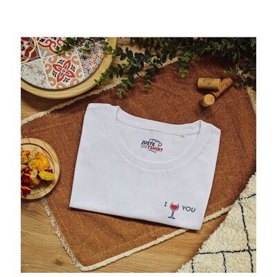 Embroidered T-shirt - I love U