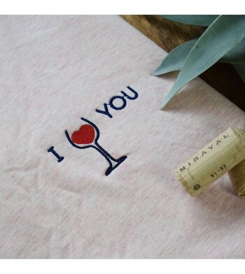 T-shirt Brodé - I love U 2