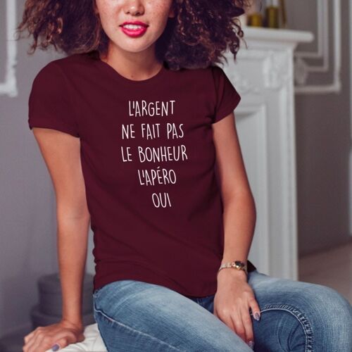 T-shirt imprimé l'argent ne fais pas le bonheur