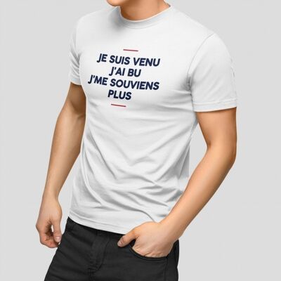 Camiseta estampada vine, bebí, no me acuerdo
