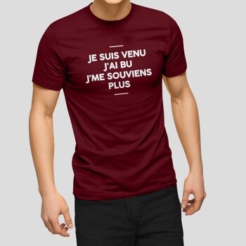 T-shirt imprimé Je suis venu, j'ai bu, je me souviens plus 2