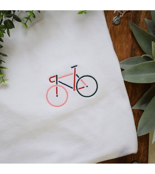 T-shirt brodé Vélo