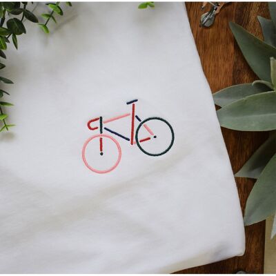 T-shirt con ricamo bici