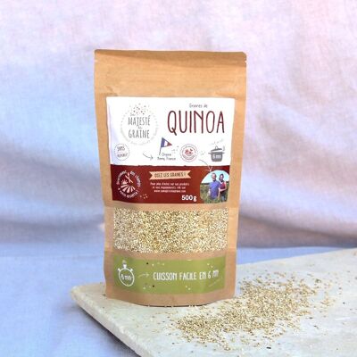 Quinoa blanc HVE cuisson 6 min origine France  - 500g