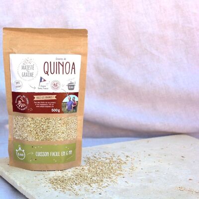 White quinoa HVE cooking 6 min origin France - 500g