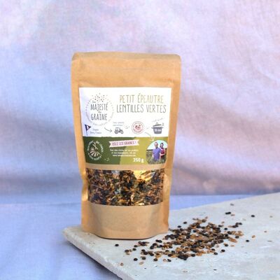 Spelled/green lentils mix from France - 350g