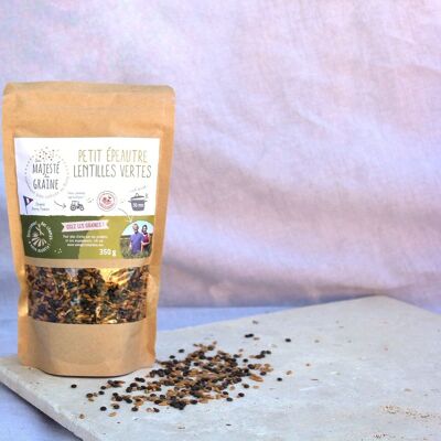 Spelled/green lentils mix from France - 350g