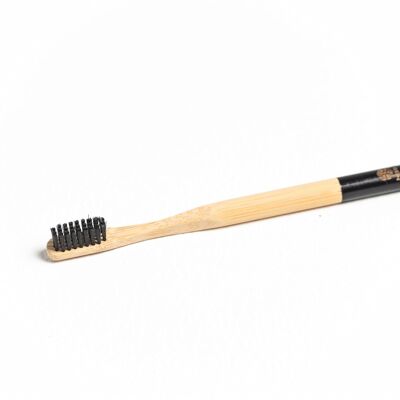 Cepillo de dientes de bambú negro