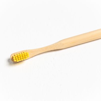 Brosse à dents en bambou jaune