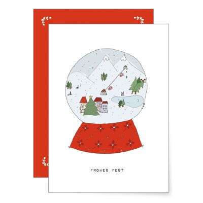 X-MAS snow globe | Folded card