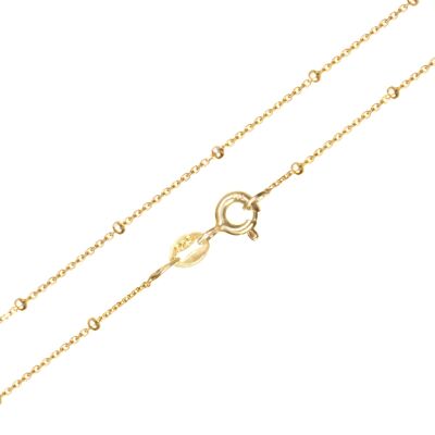 Fine Belcher Chain with Ball in Gold Vermeil- 16″18″20″ 22″Length - 22"