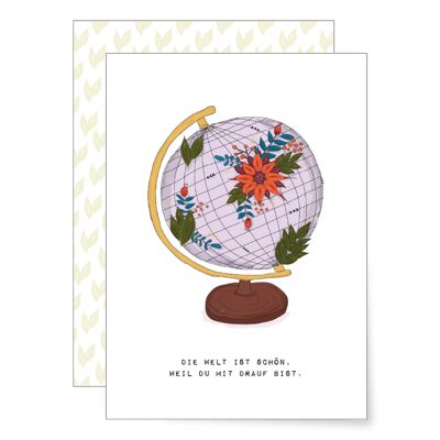 The world is beautiful | Folded card