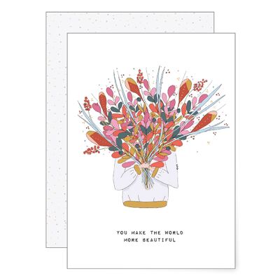 Bouquet de fleurs | Carte pliée