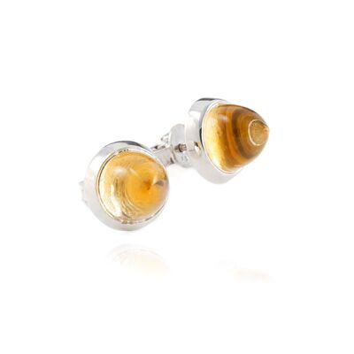 Istanbul Spice Citrine Studs in Sterling Silver