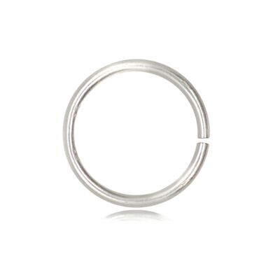 Strong Open Jump Rings in Sterling Silver – 8mm Diameter – 1.5mm Thickness - 5 pcs