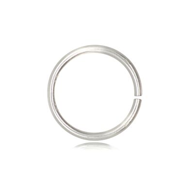 Strong Open Jump Rings in Sterling Silver – 6mm Diameter – 1.5mm Thickness - 10 pcs