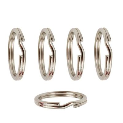 Split Rings in Sterling Silver – Diameter 7mm - 5 pcs