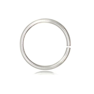 Strong Open Jump Rings in Sterling Silver – 10mm Diameter – 1.5mm Thickness - 10 pcs