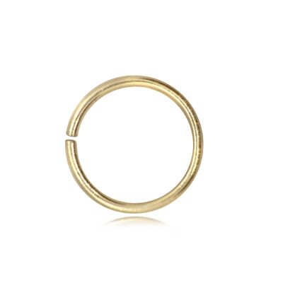 Strong Open Jump Rings in Gold Vermeil – 6mm Diameter – 1.5mm Thickness - 10 pcs