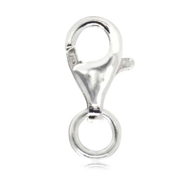 Pear-Shaped Lobster Clasp Finding in Sterling Silver – 12mm - 5 pcs