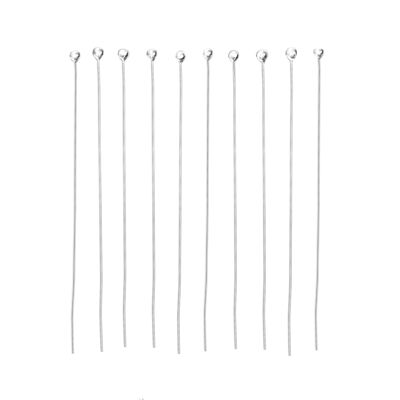 Ball-Head Pins in Sterling Silver – 50mm Long - 10 pcs