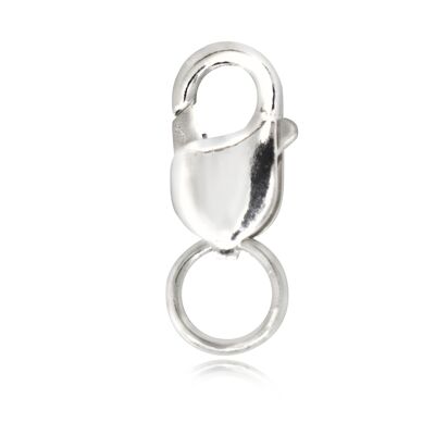 Oval-Shaped Lobster Clasp Finding in 925 Sterling Silver – 12mm - 1 pc