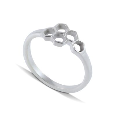 Honeycomb Ring in Sterling Silver