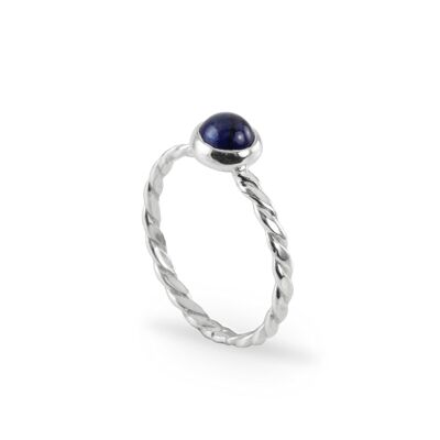 September Birthstone Ring – Genuine Blue Sapphire in Silver