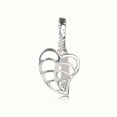 Leaf Pendant Pinch Bail in Sterling silver - 3 pcs