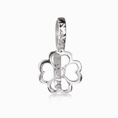 Flower Pendant Pinch Bail in Sterling silver - 1 pc