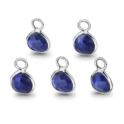 Trillion Shaped 8mm Faceted Lapis Connectors - 2 pcs