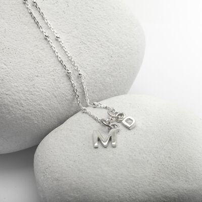 Initials Necklace in Sterling Silver - 16"+2" A TJS161988537-0