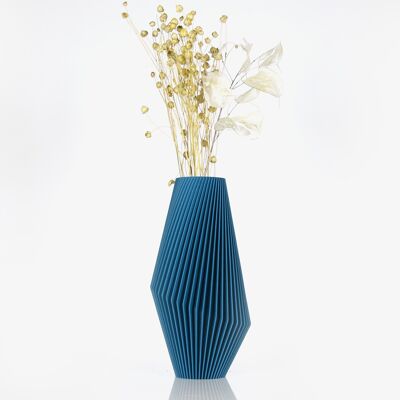"AZUR" Vase Mattblau, für getrocknete Blumen
