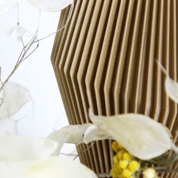 Vase "azur" bois recyclé, pour fleurs séchées 4